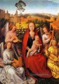 Jungfrau und Kind mit Musizierende Engel 1480 Niederländische Hans Memling